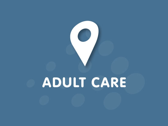 Adult Care Blue background Graphic
