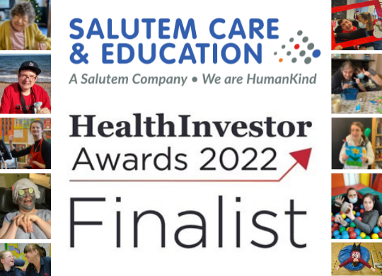 White background graphic for Salutem Health Investor Awards 2022 Finalist
