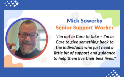 Mick Sowerby, former homeless caterer becomes an award-winning carer.