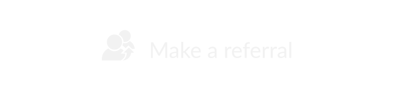 Grey graphic with text to say make a referral